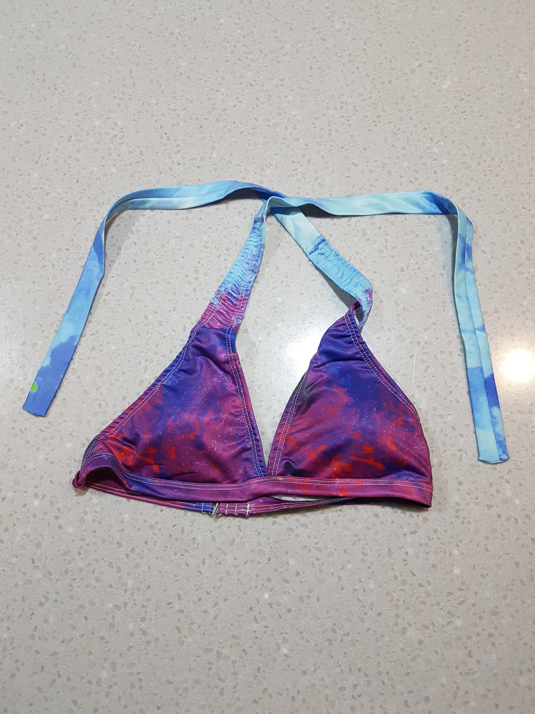 Coral Eruption Halter Neck Bikini Top