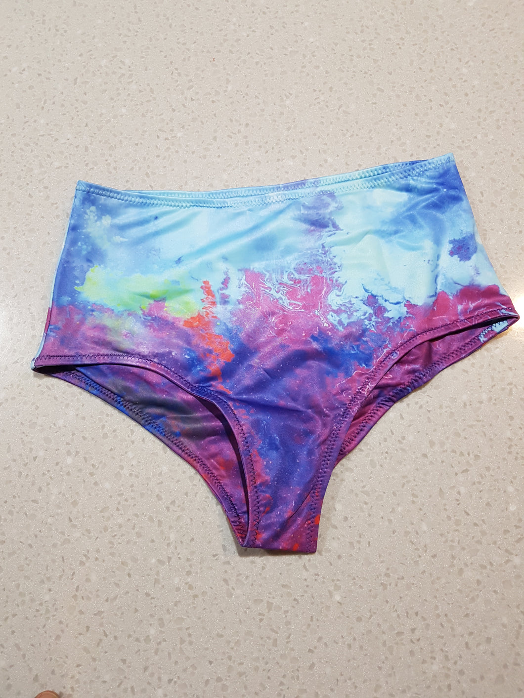 Coral Eruption High Waist Bikini Bottom