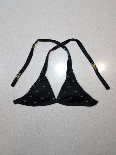 Las Tortugas Designer Black Halter Neck Bikini Top