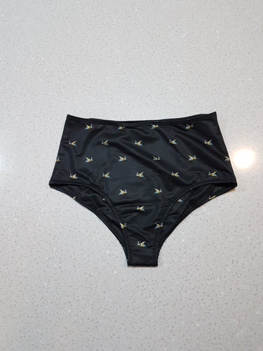 Las Tortugas Designer Black High Waist Bikini Bottom