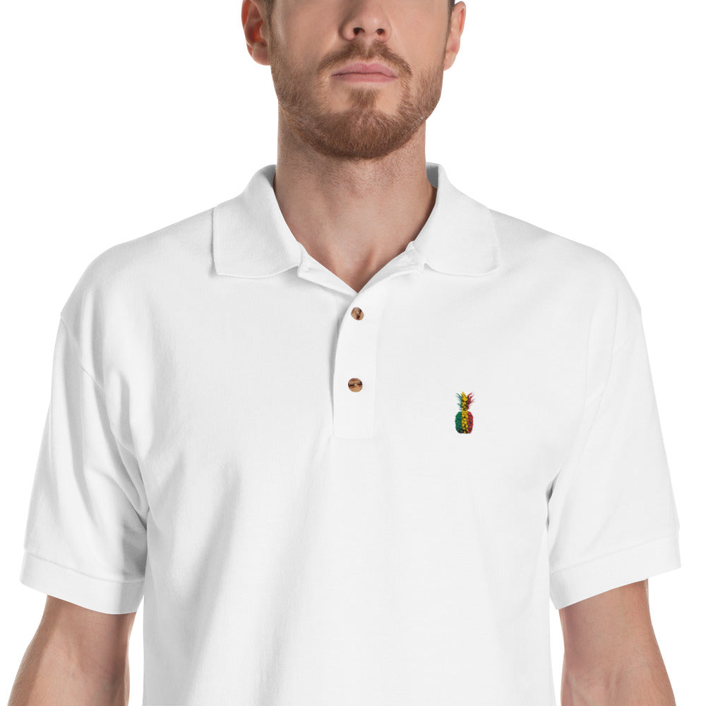 Rasta Pine Embroidered Polo Shirt