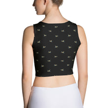Las Tortugas Designer Black Sublimation Cut & Sew Crop Top