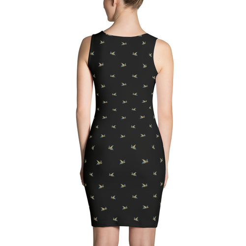 Las Tortugas Designer Black Sublimation Cut & Sew Dress