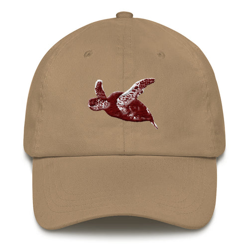 Las Tortugas Maroon Dad hat