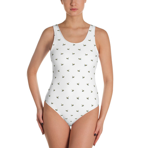 Las Tortugas Designer White One-Piece Swimsuit