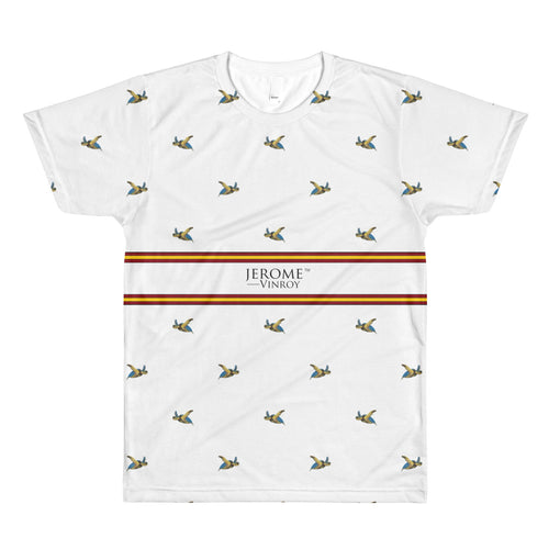 Las Tortugas Designer White All-Over Printed T-Shirt