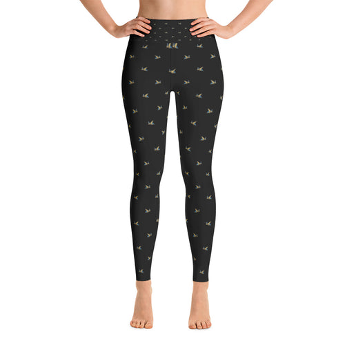 Las Tortugas Designer Black Yoga Leggings