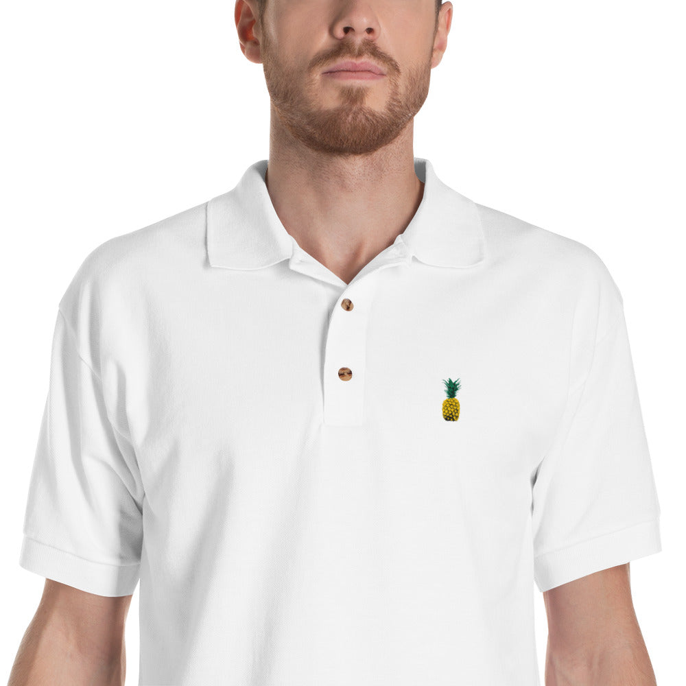 Paradise Pine Retro Embroidered Polo Shirt