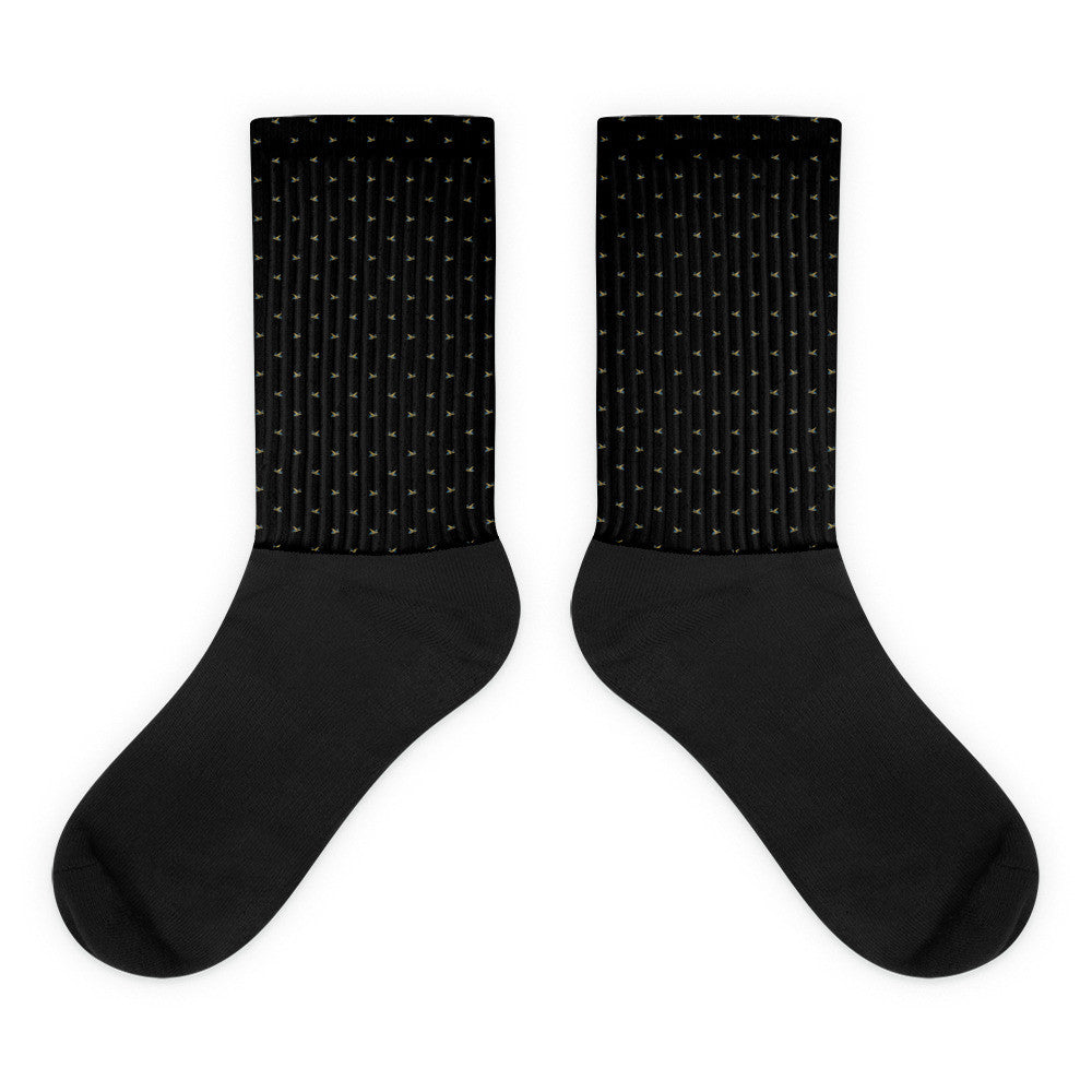 Las Tortugas Designer Black foot socks